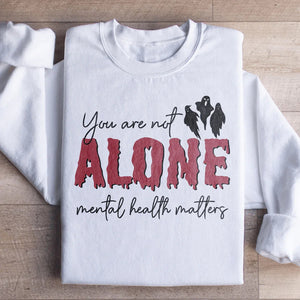 You Are Not Alone Mental Health Awareness Halloween Sweatshirt — view 2